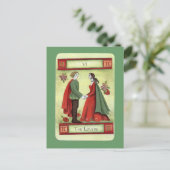 "The Lovers" tarotkaart Briefkaart (Staand voorkant)