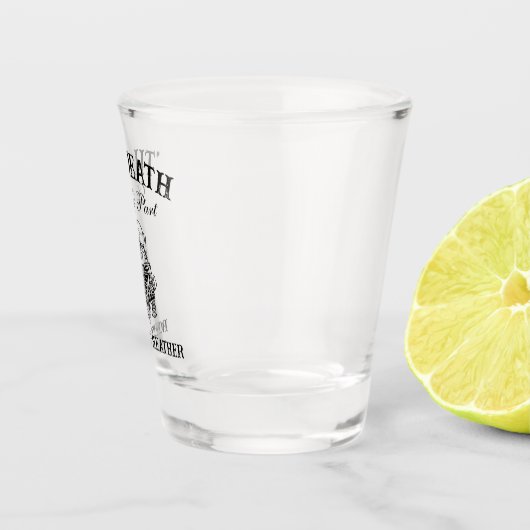 The Lovers Til Death Gothic Bruiloft gepersonalise Shot Glas (Rechts)