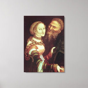 The Lovesick Old Man, 1553 (olie op het paneel) Canvas Afdruk
