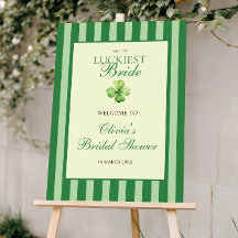 The Luckiest Bride Bridal Shower Welcome