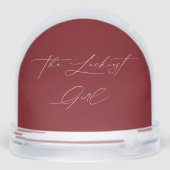 The Luckiest Girl Modern Script Photo (Arrière)