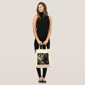 "The Lunar Oracle"-Celestial Moon Goddess Tote Bag (Devant (modèle))