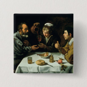 The Lunch, 1620 Vierkante Button 5,1 Cm