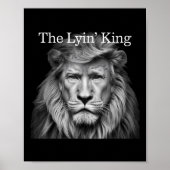 The Lyin King Funny Anti-Trump 2025 Leeuwenliefheb Poster (Voorkant)