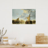 The Maas at Dordrecht; 1650 Poster (Keuken)