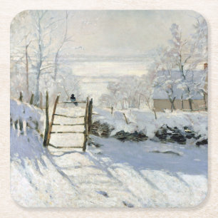 The Magpie, Monet Vierkante Kartonnen Onderzetter