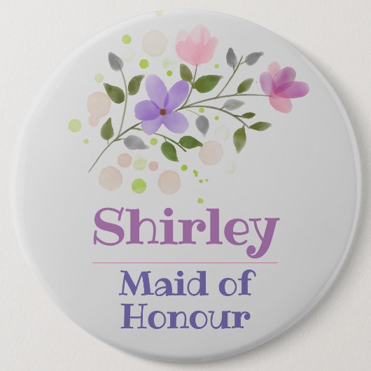 The Maid of Honor Button Badge (Voorkant)