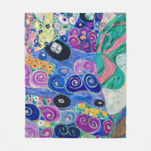 The Maiden door Gustav Klimt Fleece Deken
