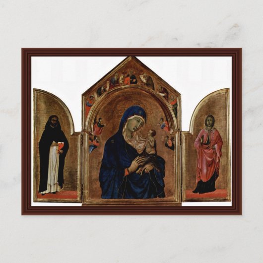 The Main Board Triptych van Londen: Madonna met An Briefkaart (Voorkant)