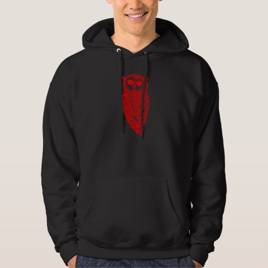 The Majestic Owl Hoodie (Red Owl) (Voorkant)