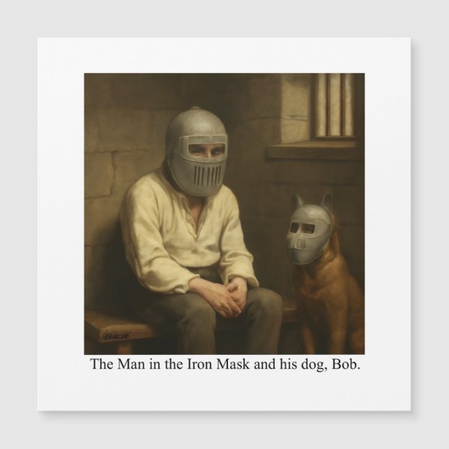 The Man in the Iron Mask and his dog, Bob. (Voorkant)