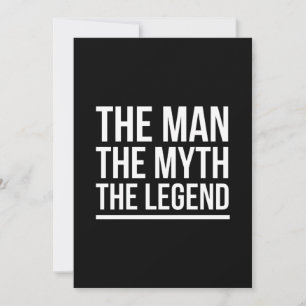 The man myth legend funny sayings white bedankkaart