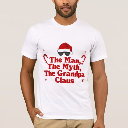 The Man The Myth The Grandpa Claus | Cool Santa Gr T-shirt (Voorkant)