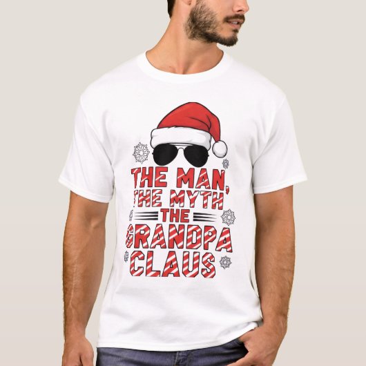 The Man, The Myth, The Grandpa Claus | Funny Chris T-shirt (Voorkant)