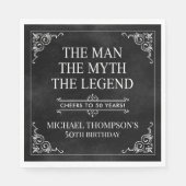 The Man The Myth The Legend 50th Birthday Servet (Voorkant)