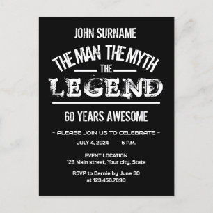The Man The Myth The Legend Awesome Birthday Briefkaart