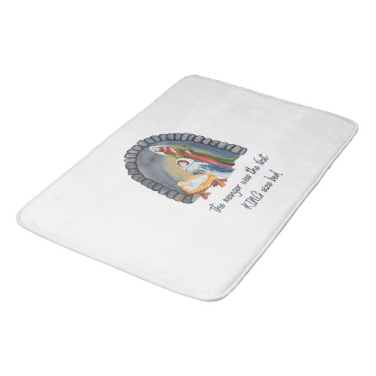 The Manger is het eerste kingsize bed Badmat (Gekanteld)