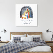 The Manger is het eerste kingsize bed Canvas Afdruk (Insitu (Slaapkamer))