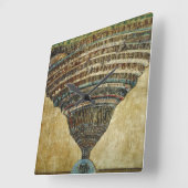 The Map of Hell, Abyss of Hell - Sandro Botticelli Vierkante Klok (Hoek)