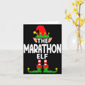 The Marathon Elf Family Christmas Pajama Party Kaart (Gele Bloem)