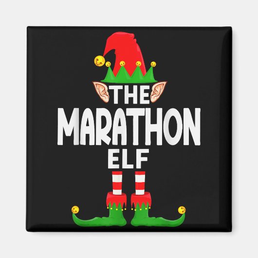 The Marathon Elf Family Christmas Pajama Party Magneet (Voorkant)