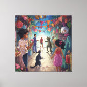 The Market Between Worlds Canvas Afdruk (Voorkant)