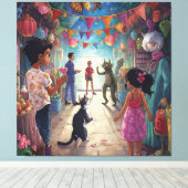 The Market Between Worlds Canvas Afdruk (Insitu (Houten vloer))