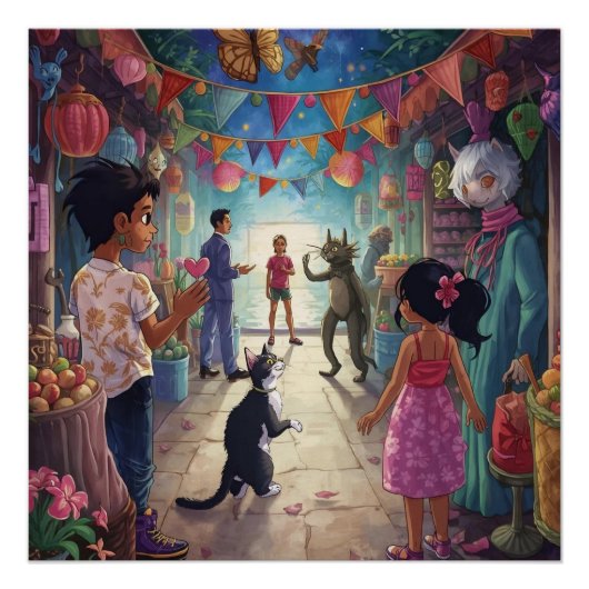 The Market Between Worlds Perfect Poster (Voorkant)