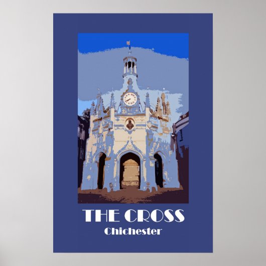 The Market Cross, Chichester, affiche de style rét (Devant)