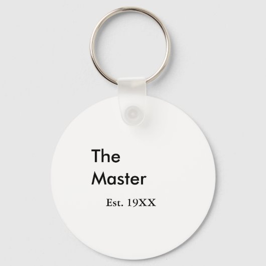 The Master boss name est year date man king title Sleutelhanger (Voorkant)
