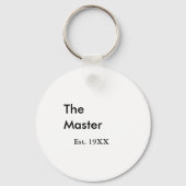 The Master boss name est year date man king title Sleutelhanger (Achterkant)