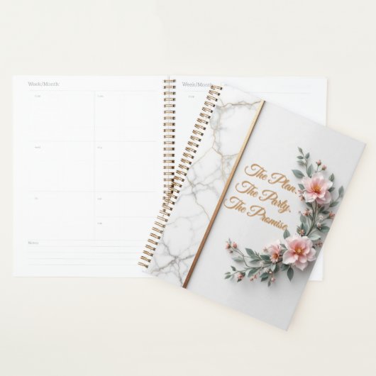 The Master Plan | Luxe Marble & Floral Wedding Planner (Display)