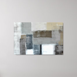 'The Maze' Neutral Abstract Art Canvas Print