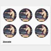 "The Mermaid" Pre-Raphaelite Bookplate Ronde Sticker (Vel)