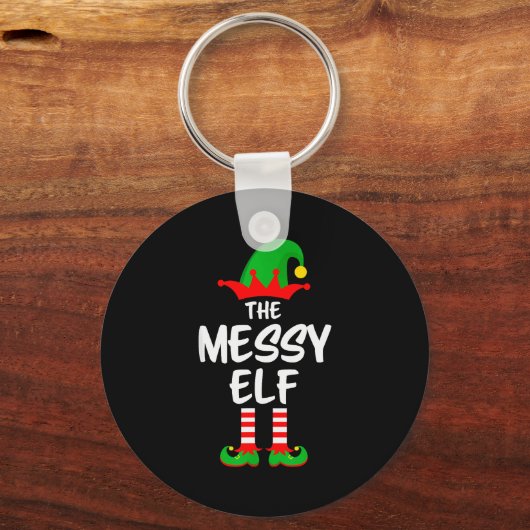 The Messy Elf Matching Family Christmas Sleutelhanger (Voorkant)