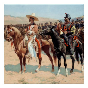 The Mexican Major van Frederic Remington (1889) Perfect Poster