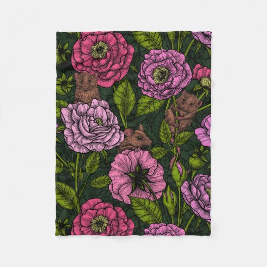 The mice party fleece deken (Voorkant)