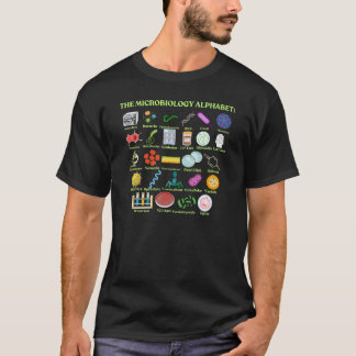 The Microbiology Alphabet science and microbiology T-shirt