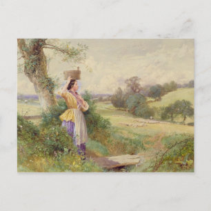 The Milkmaid, 1860 Briefkaart