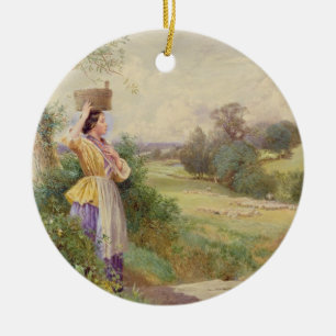 The Milkmaid, 1860 Keramisch Ornament