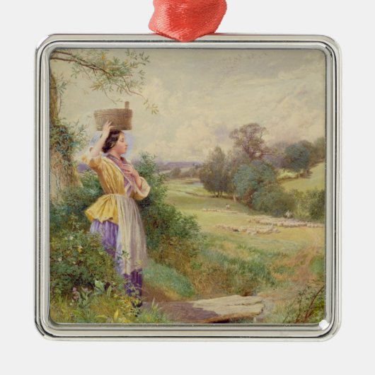 The Milkmaid, 1860 Metalen Ornament (Voorkant)