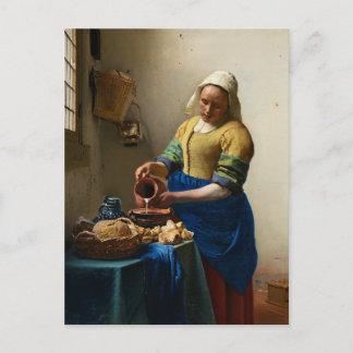 The Milkmaid by Johannes Vermeer Feestdagenkaart