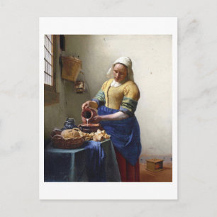The Milkmaid, c.1658-60 (olie op canvas) Briefkaart