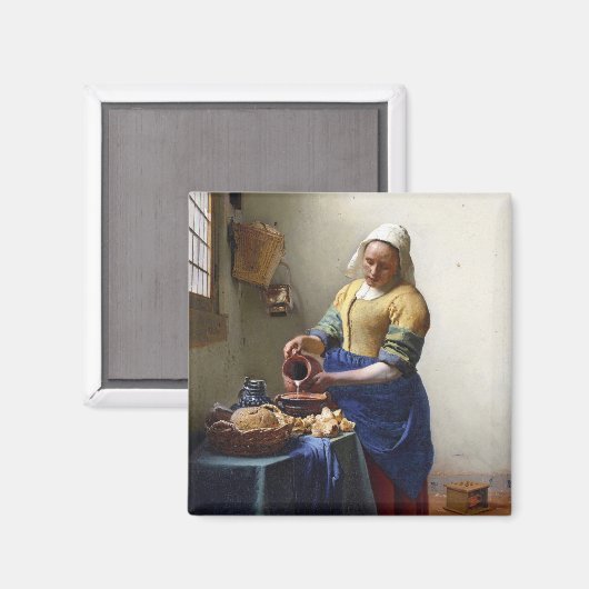The Milkmaid, c.1658-60 (olie op canvas) Magneet (Voorkant / Achterkant)