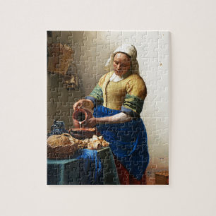 The Milkmaid, Custom gifts. Painting by Vermeer Legpuzzel
