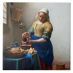 The Milkmaid, Johannes Vermeer Tegeltje