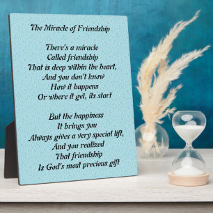 The Miracle of Friendship-plaquette Fotoplaat