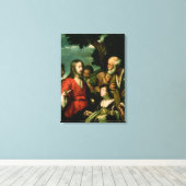 The Mirakel of the Loaves and Fishes, c.1630 Canvas Afdruk (Insitu (Houten vloer))