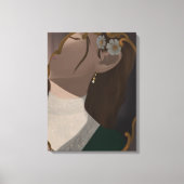 The Mirror III - A Girl Half Hidden Canvas Afdruk (Voorkant)