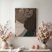 The Mirror III - A Girl Half Hidden Canvas Afdruk